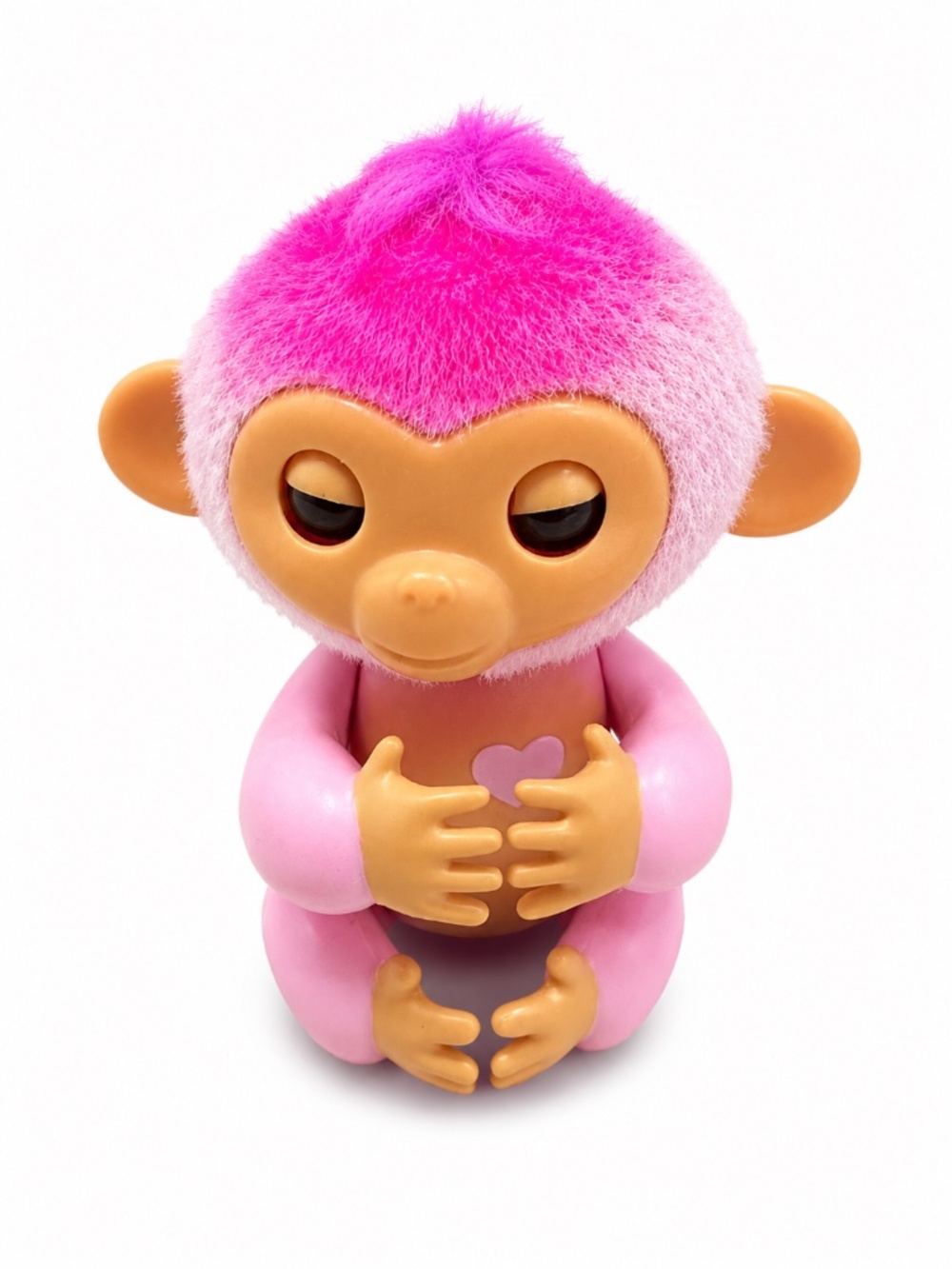 WowWee Fingerlings Interactive Baby Monkey Pink Heart Tested Works